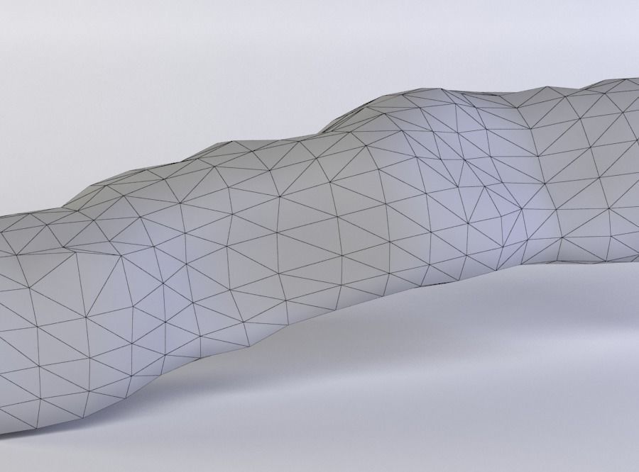 Cave corridor Low-poly 3D model_5