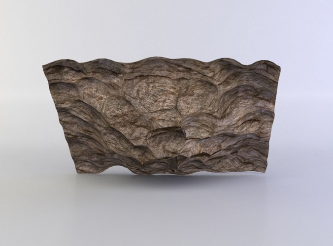 Collapsed cave sheet Low-poly 3D model