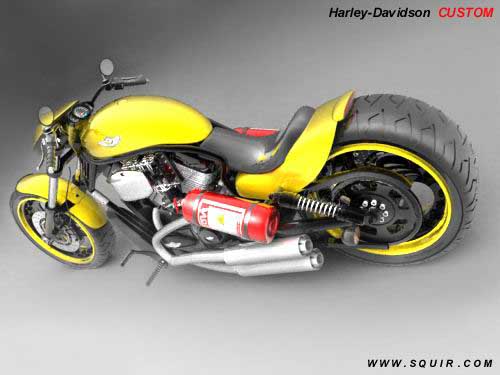 Harley Davidson V-Rod Dragster custom 3D model_3