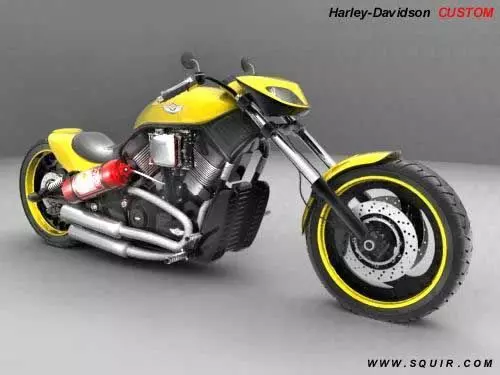 Harley Davidson V-Rod Dragster custom 3D model_0