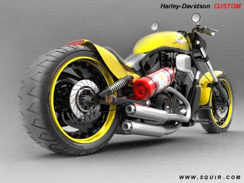 Harley Davidson V-Rod Dragster custom 3D model_1