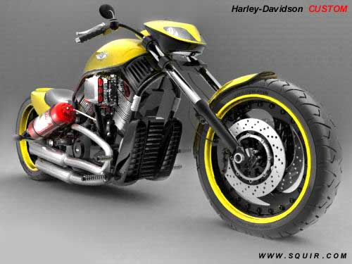 Harley Davidson V-Rod Dragster custom 3D model_2
