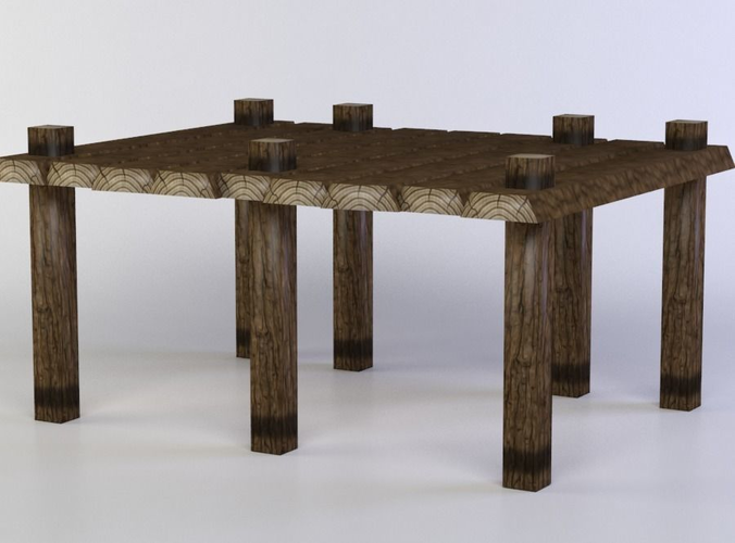 Wooden platform small