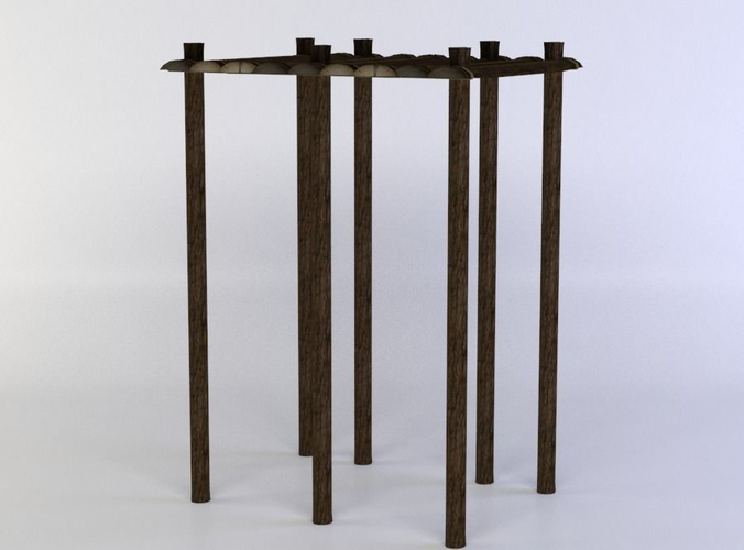 Wooden platform small