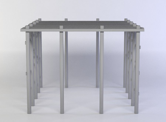 Wooden platform large