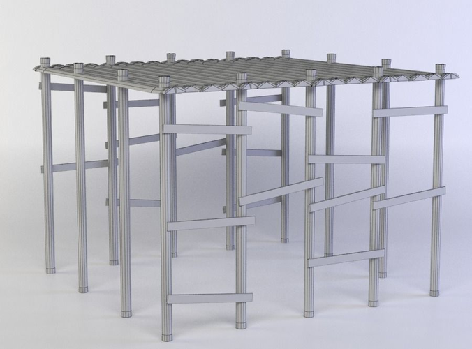 Wooden platform large