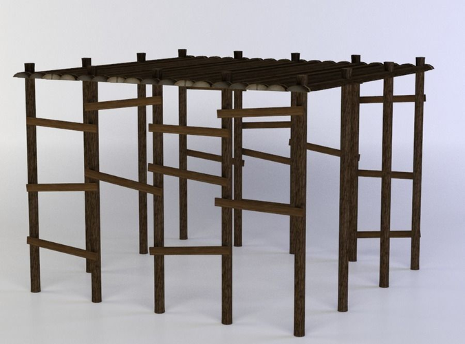 Wooden platform large