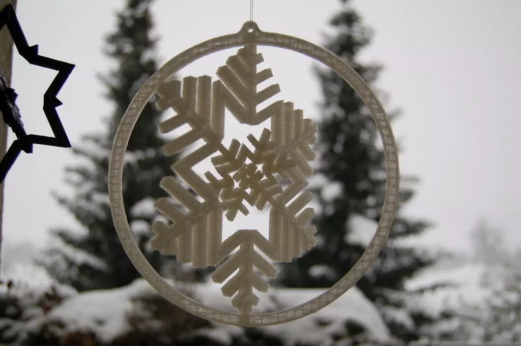 Gyroscopic Snowflake Free 3D print model_0