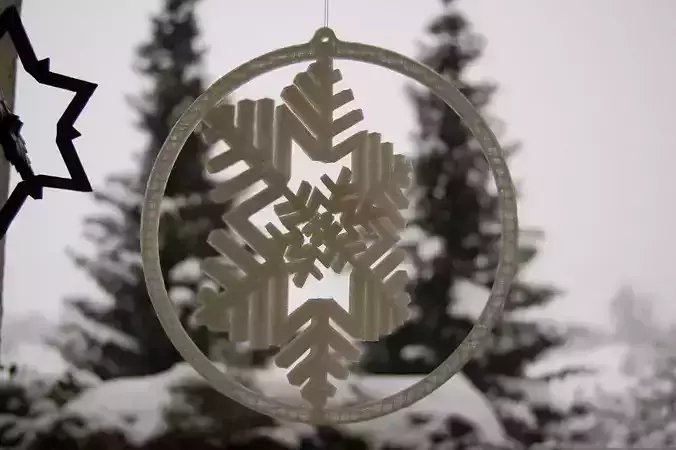 Gyroscopic Snowflake Free 3D print model
