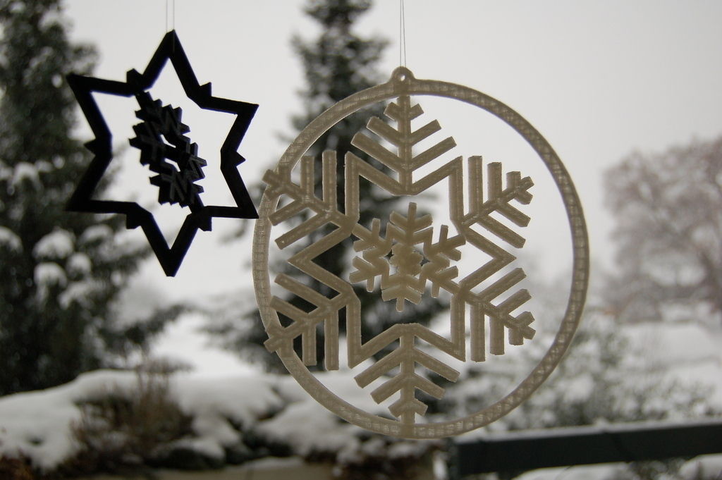 Gyroscopic Snowflake Free 3D print model_4