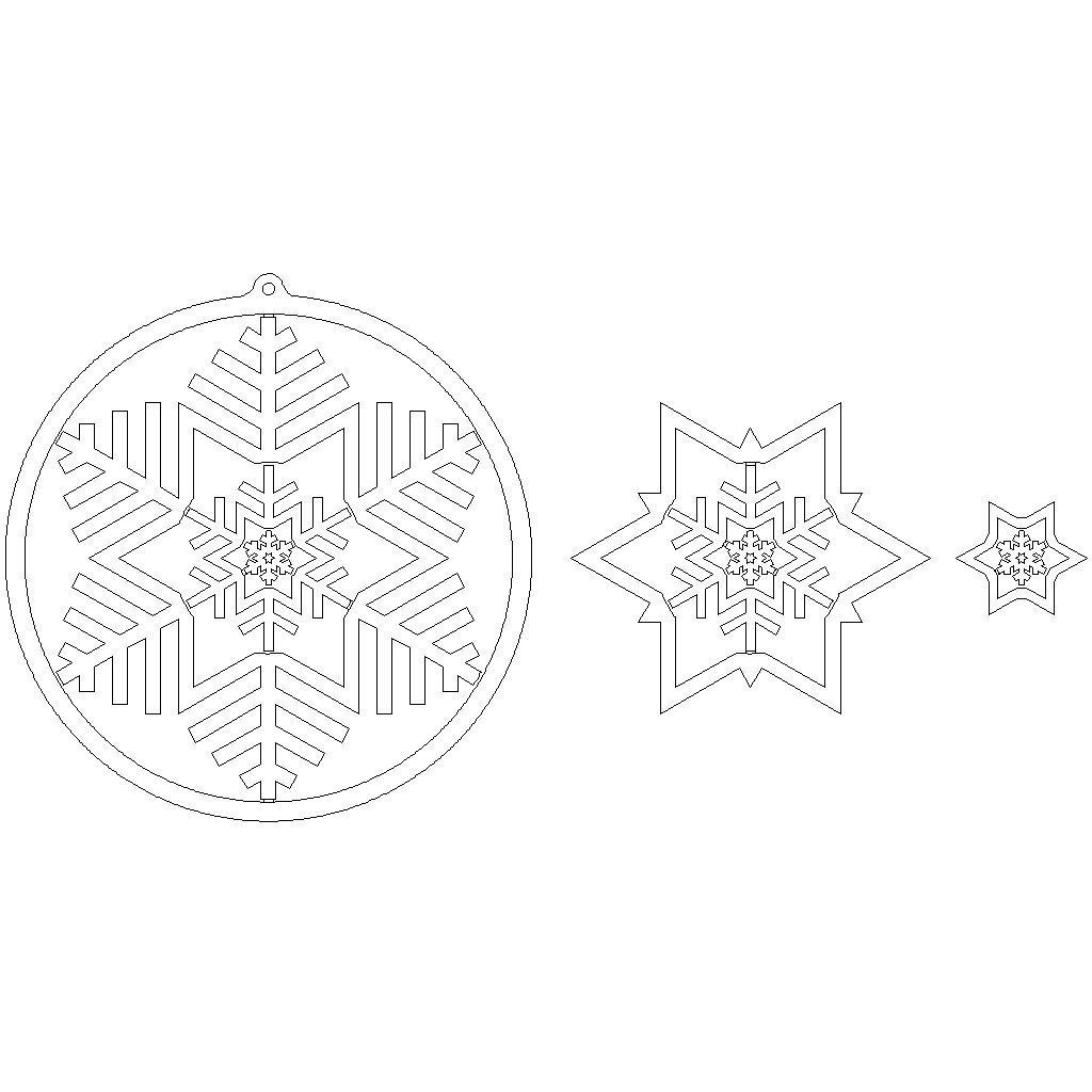 Gyroscopic Snowflake Free 3D print model_9