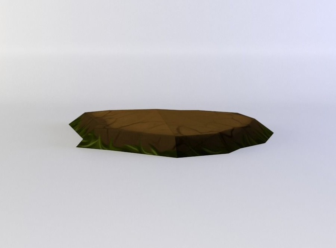 Stepping stone Low-poly 3D model