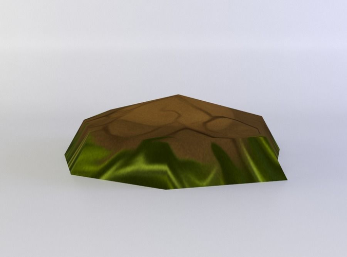 Stepping stone Low-poly 3D model