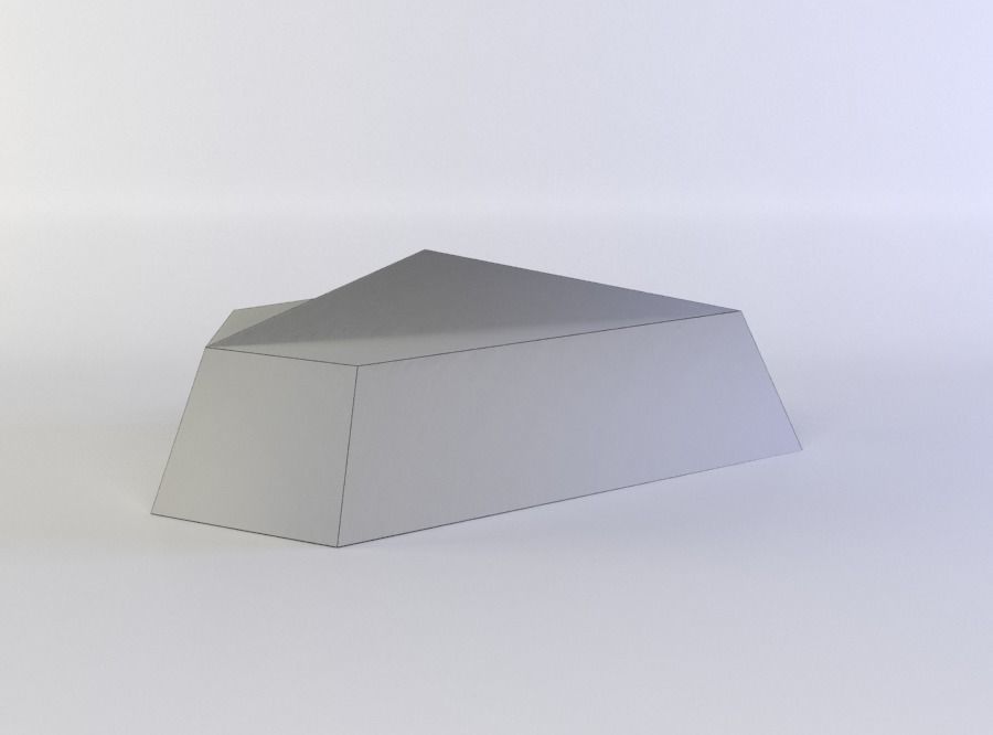 Stepping stone Low-poly 3D model_3