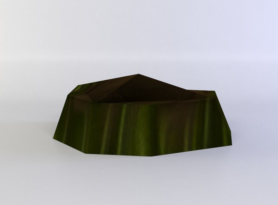 Stepping stone Low-poly 3D model_2