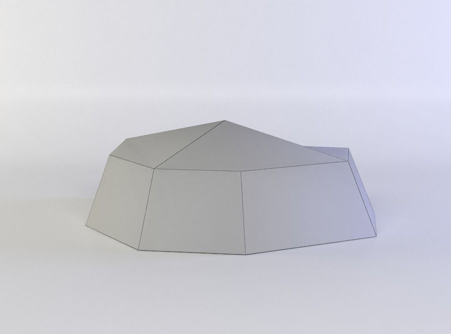 Stepping stone Low-poly 3D model_5