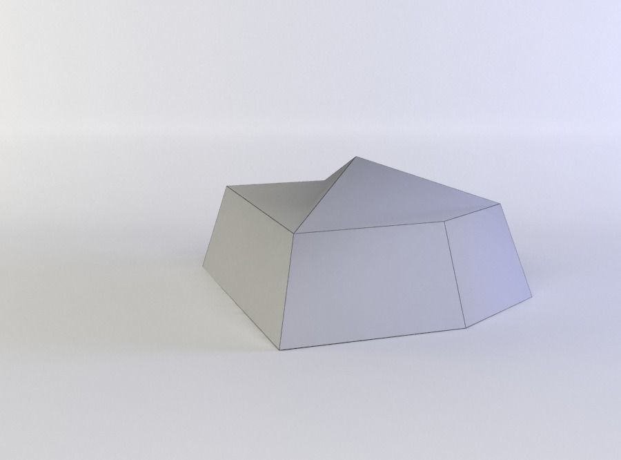 Stepping stone Low-poly 3D model_4