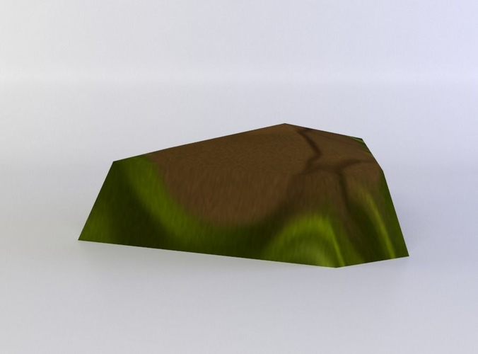 Stepping stone  Low-poly 3D model