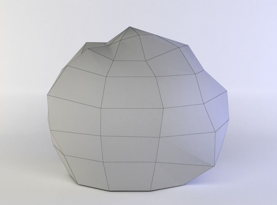 Rock boulder Low-poly 3D model_3