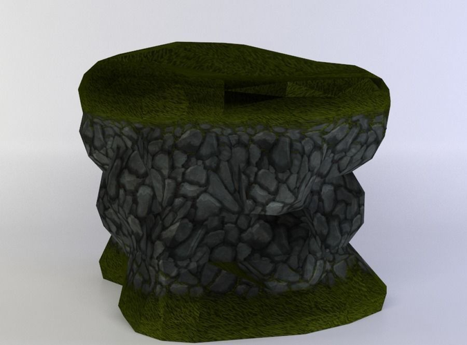Earth platform Low-poly 3D model