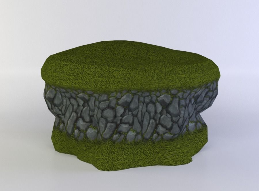 Earth platform Low-poly 3D model_1