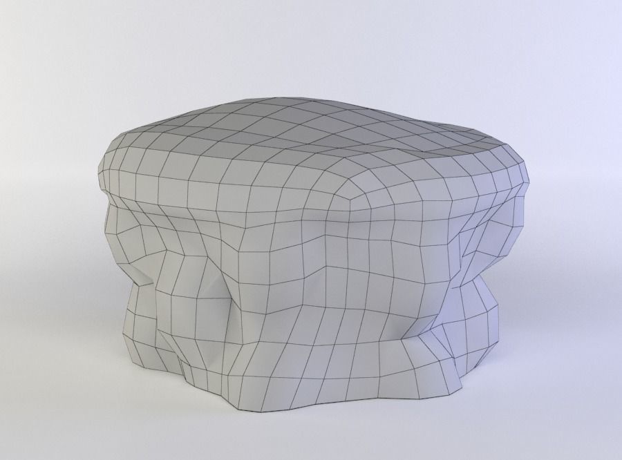 Earth platform Low-poly 3D model_4