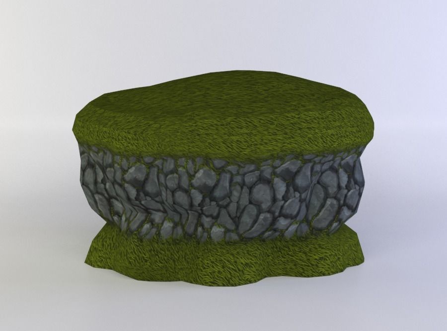 Earth platform Low-poly 3D model_2