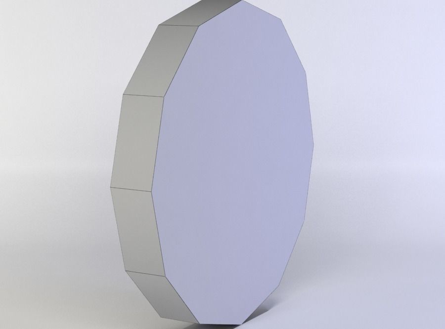 Gold coin Low-poly 3D model_4