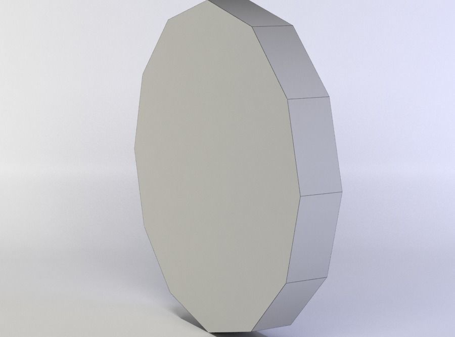 Gold coin Low-poly 3D model_5