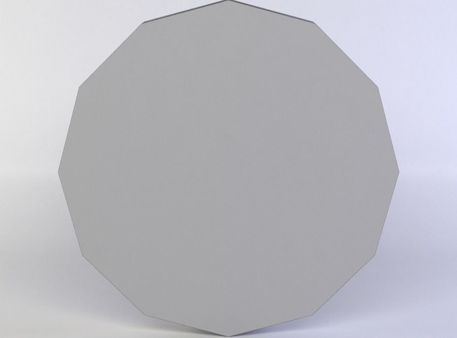 Copper coin Low-poly 3D model_3