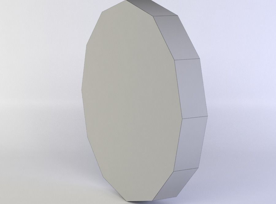 Copper coin Low-poly 3D model_5