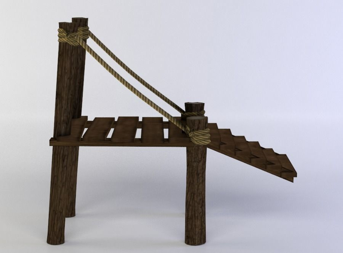 Bridge part Low-poly 3D model