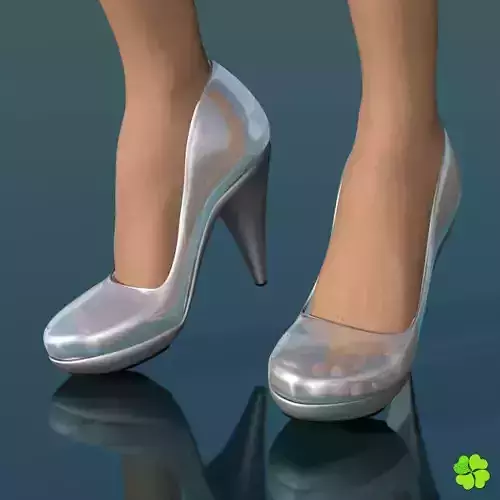 Glass shoes low poly Low-poly 3D model