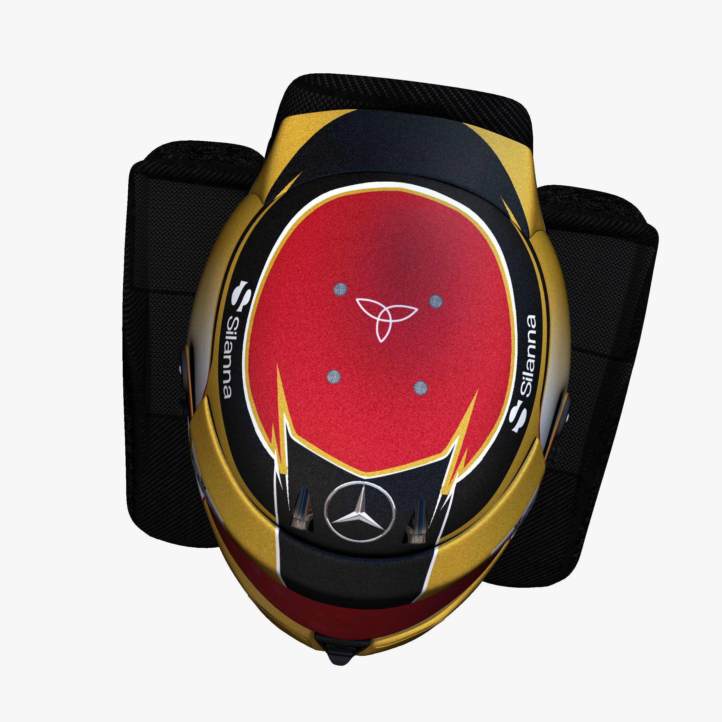 Wehrlein helmet 2017 Low-poly 3D model_1