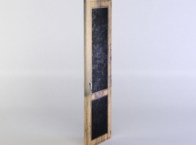 Door wooden cabinet with glass