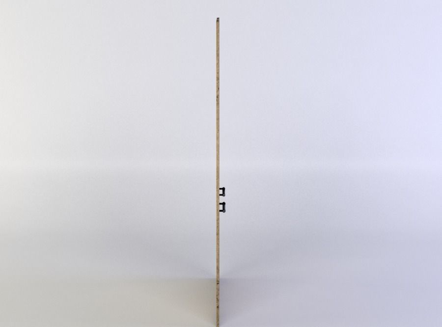 Door wooden pole Low-poly 3D model_0