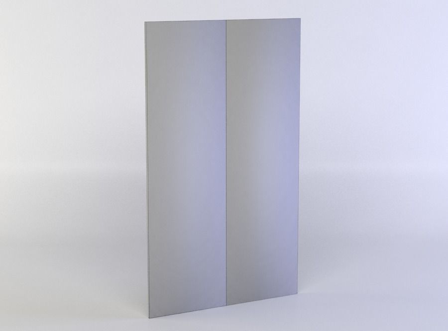 Door wooden pole Low-poly 3D model_5