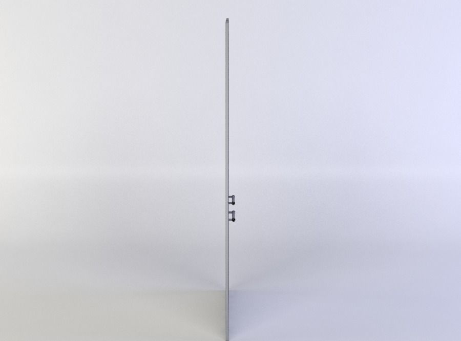 Door wooden pole Low-poly 3D model_3