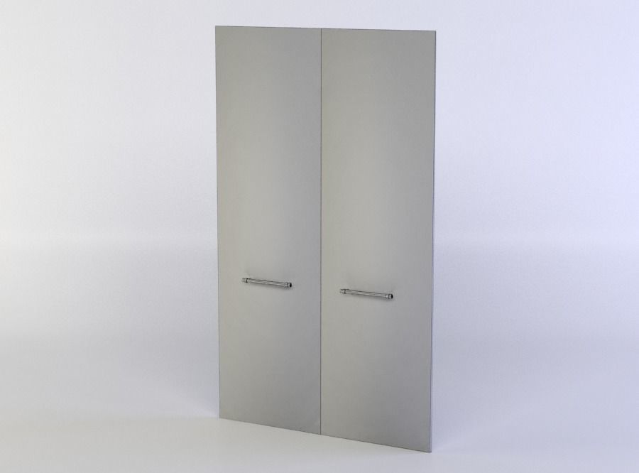 Door wooden pole Low-poly 3D model_4