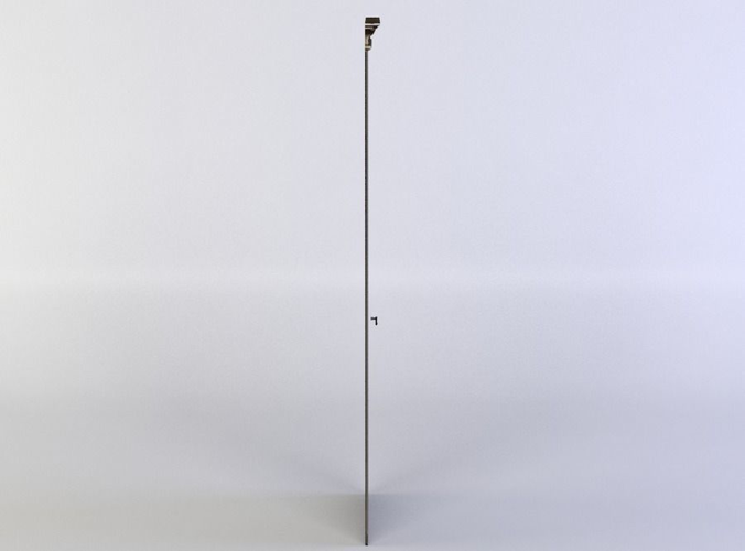 Door metal pole Low-poly 3D model