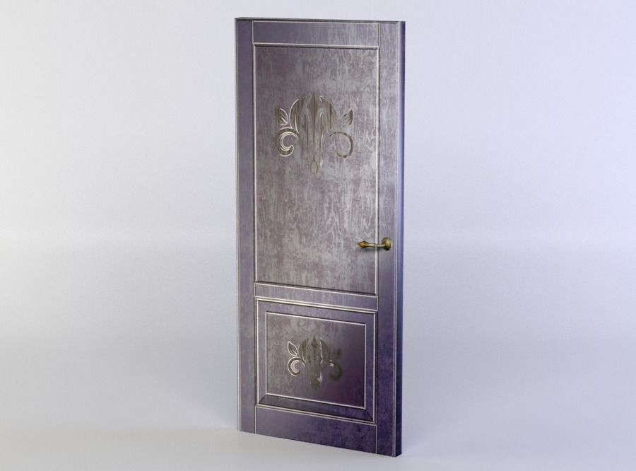 Door pole Low-poly 3D model_1