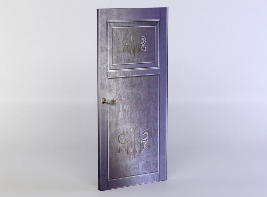 Door pole Low-poly 3D model_2