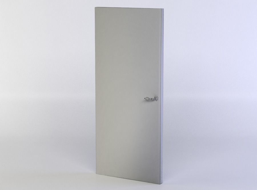 Door pole Low-poly 3D model_4