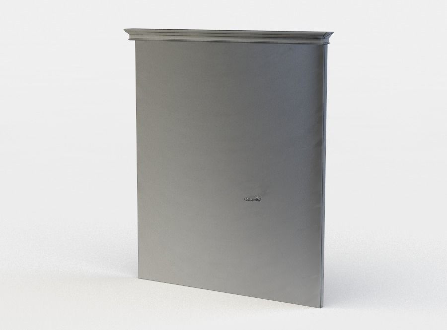 Door with handle Low-poly 3D model_4