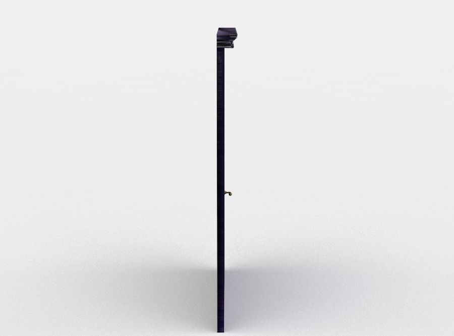 Door with handle Low-poly 3D model_0