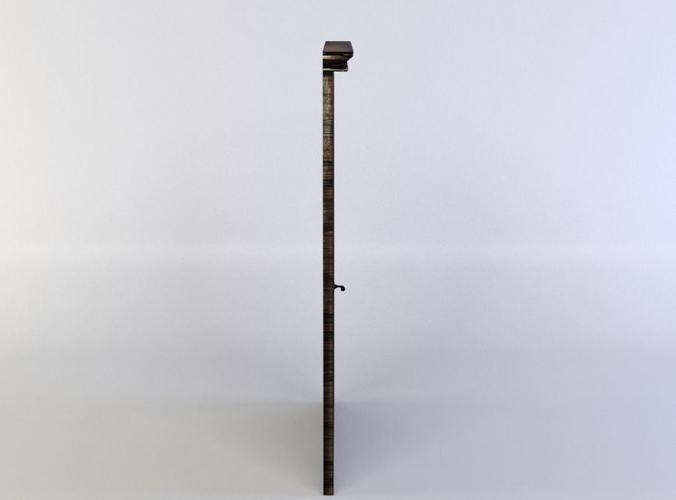 Door with handle Low-poly 3D model