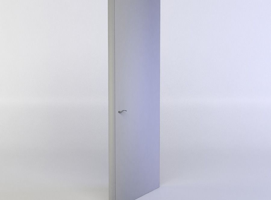 Door wooden Low-poly 3D model_4