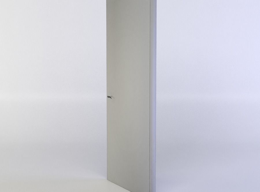 Door wooden Low-poly 3D model_5