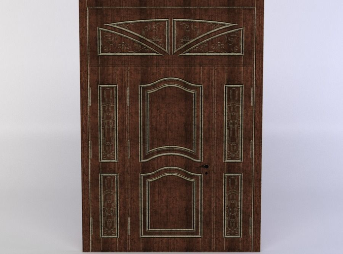 Door cabinet with Low-poly 3D model