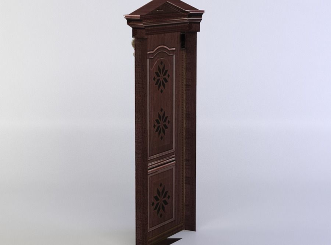 Door wooden with decorative design